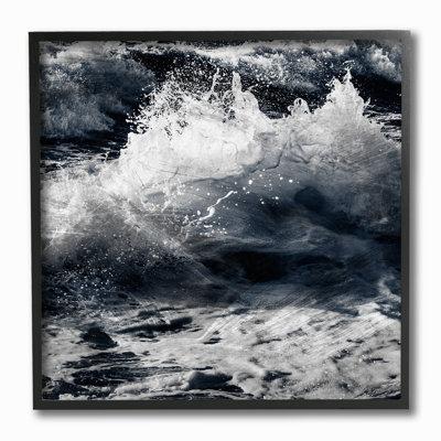 « blue ocean wave surface vieilli », impression