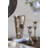 Gold Aluminum Pillar Holder With Abstract Lady Design-312077234