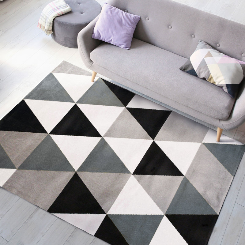Georgina Geometric Shag Area Rug, Rectangle 150 x 220cm