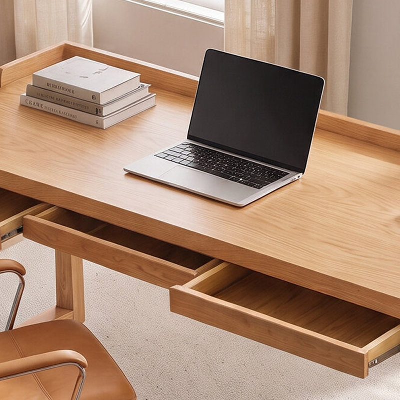 Bureau haut de gamme en bois massif, H 29,52 po x l 94,49 po x P 31,49 po