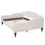 Lit de jour double capitonné capitonné, beige