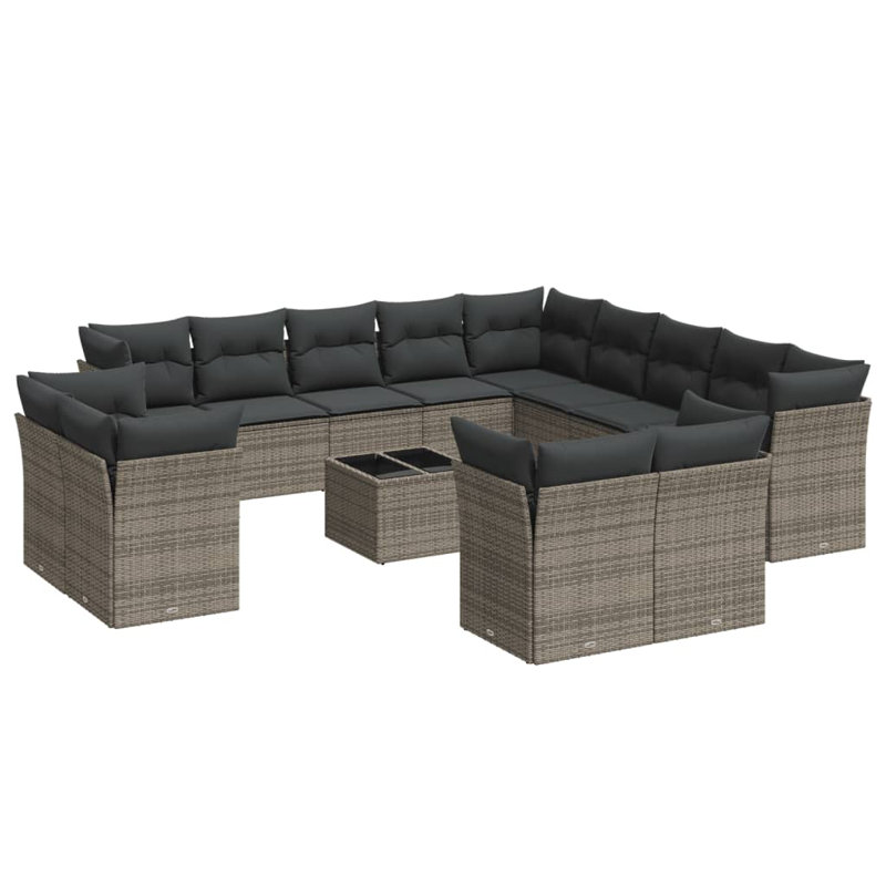  Garden Sofa Set Grey, Dark Grey