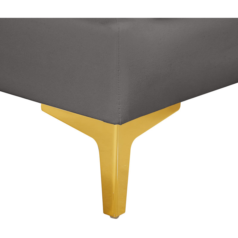 Canapé modulaire Enson, Velours gris