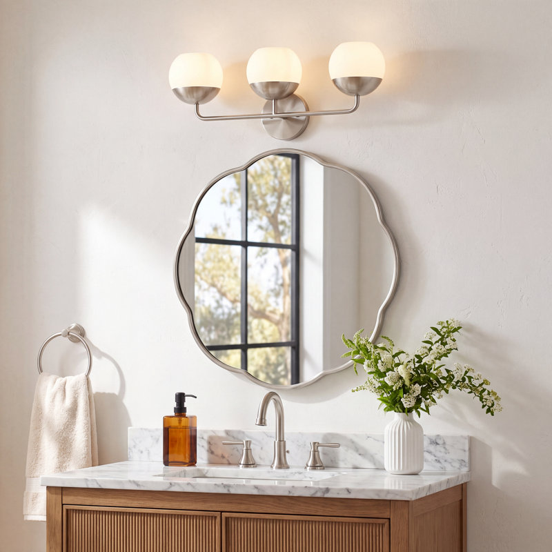 Avoca 3 - Light Dimmable Vanity Light, Brushed Nickel