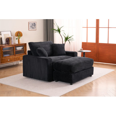 Fauteuil simple avec repose-pieds amovible
