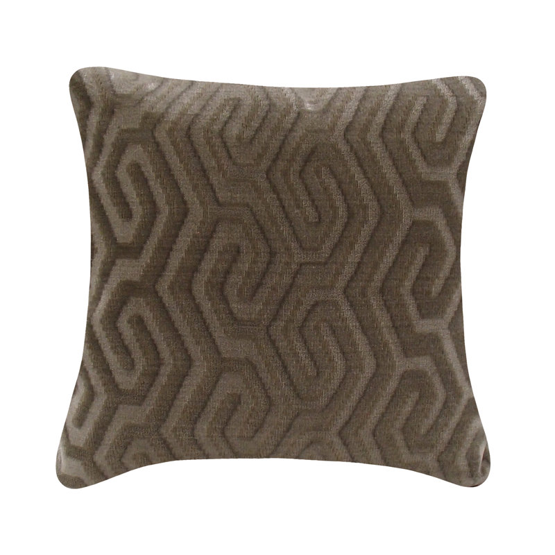 Housse et insert de coussin carré luxueux Zulu Claret, Plumes, Beige