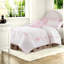 Ensemble de literie rose simple / simple TG, ensemble d'édredon à motif floral en microfibre pour filles