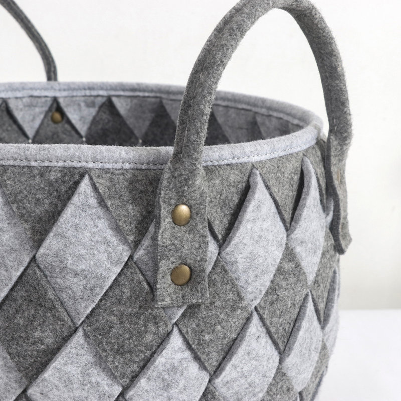 Panier de rangement en tissu Bungalow Rose