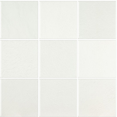Peel And Stick Vinyl Backsplash Off White Square Zellige Tile (Set Of 10 Tiles)
