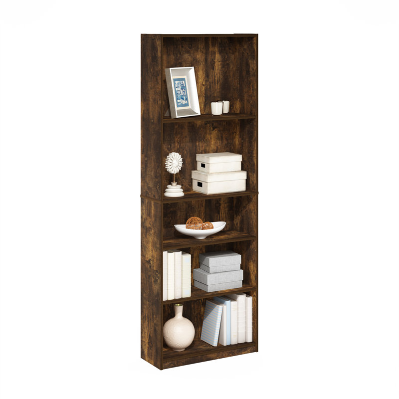 Sayef Standard Bookcase, Amber Pine, (5 Shelves) 71.1" H x 24.4" W x 9.6" D