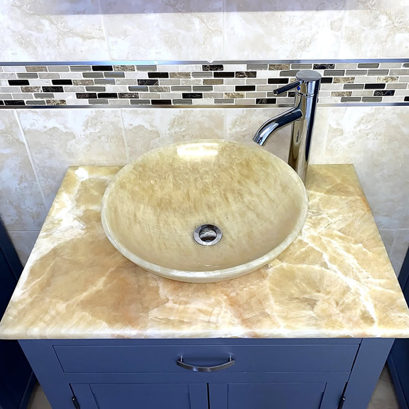 Bilst 750mm Single Bathroom Vanity with Vessel Stone Basin