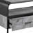 Modern TV Stand Console - Concrete Gray/Black