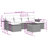 Vidaxl Garden Sofa Set PE Rattan Large Adjustable Feet-114311267