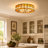 Sandston 16" 3-Light Dimmable Tiffany Stained Glass Flush Mount Ceiling Light