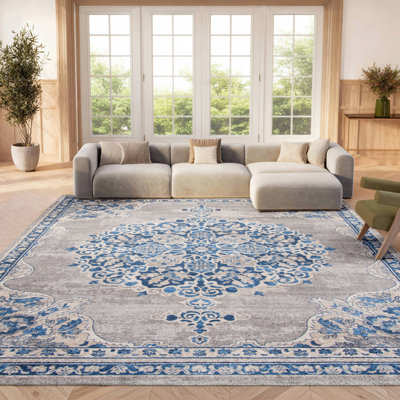 Barcus Light Gray/Blue Rug
