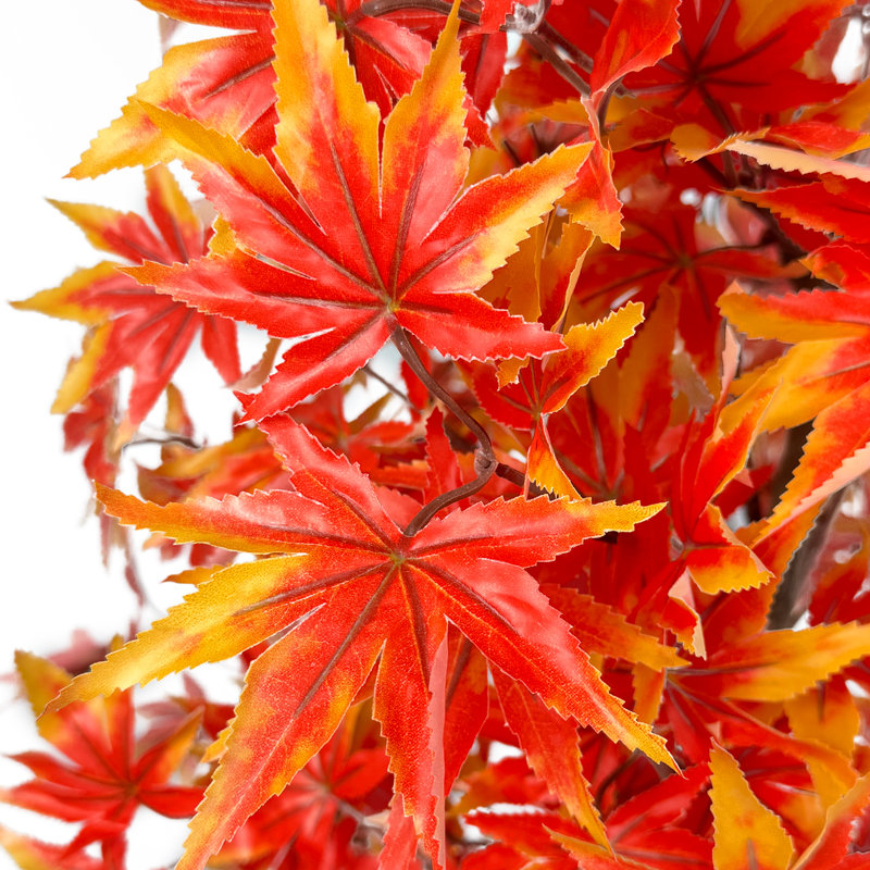 Érable artificiel de 1,80 m avec feuilles rouges, faux érable d'automne réaliste avec jardinière (Érable de 1,80 m avec feuilles rouges)