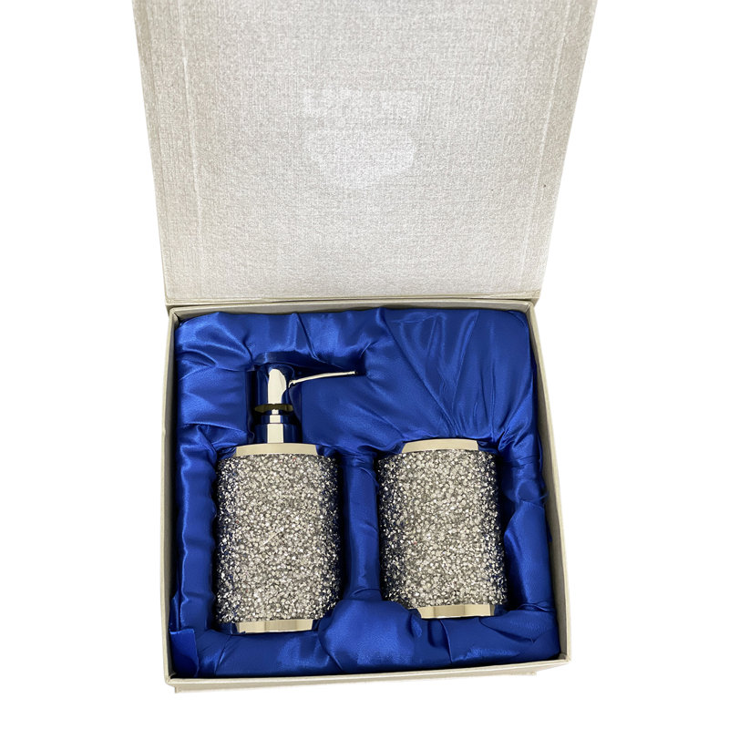 Distributeur de savon et porte-brosse à dents Ambrose, Argent