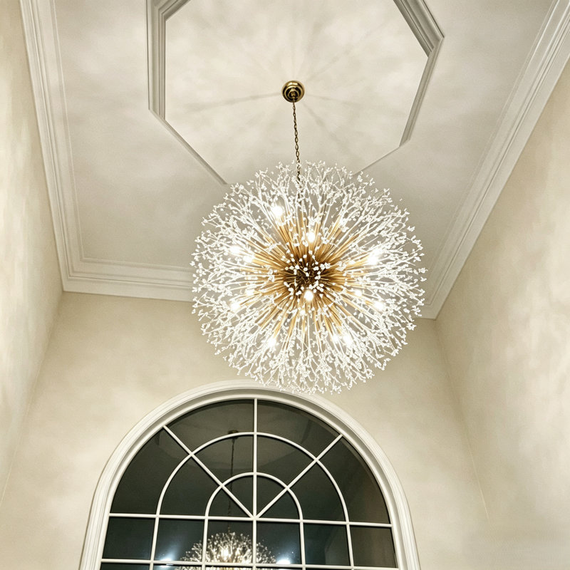 Lakeyah Dimmable Sputnik Sphere Chandelier, 100.1cm H x 100.1cm W x 100.1cm D, Gold
