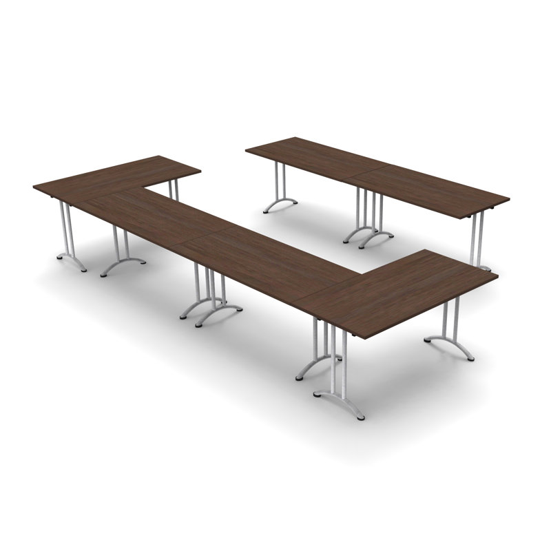 Ensemble de tables de réunion pour 12 personnes Rhode, Marron foncé