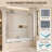 56-60" W x 57" H Double Sliding Bathtub Shower Door with 1/4" 6mm Tempered Glass, Chrome-119291191-129223737