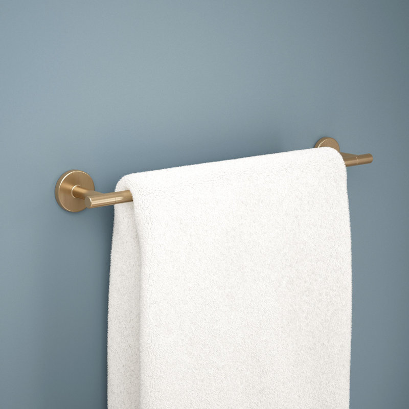 Porte-serviettes mural, accessoire et quincaillerie de salle de bain Trinsic, 1.13" H x 18" L x 3.31" D, Bronze champagne