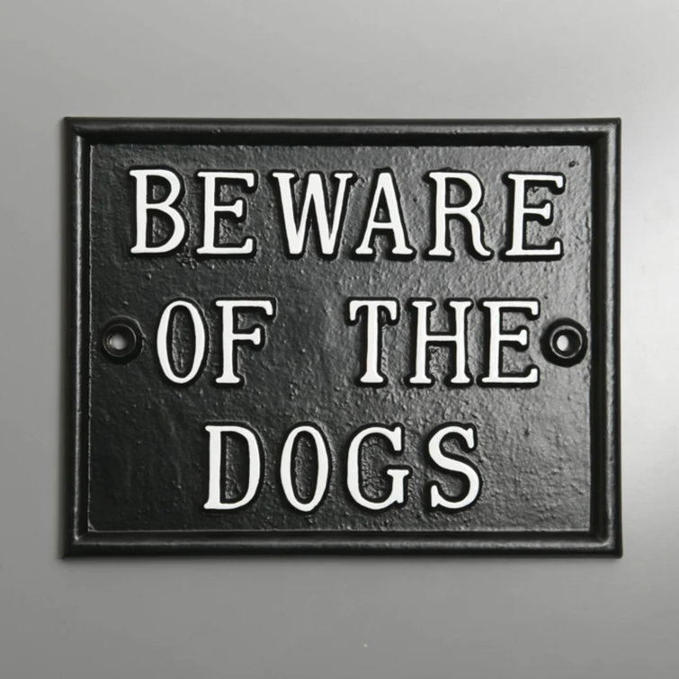 Warnschild 'Beware Of The Dogs' – 300x100 Mm, Starrer Kunststoff, Rot, Für Hof & Landwirtschaft