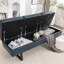 Banc de rangement rembourré en similicuir Charice-132539113