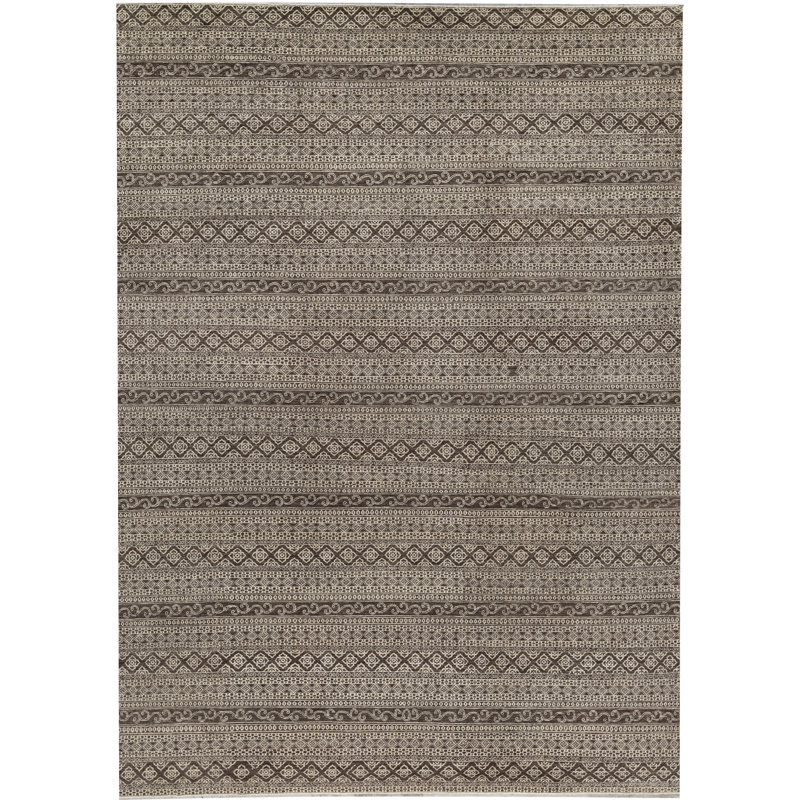 Hand-Knotted High-Quality Brown Area Rug