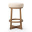 STARIA Swivel Upholstered Bar Stool with Solid Wood Frame