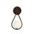 Teardrop 1-Light Wall Sconce - Black-109883183