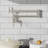 24" Wall Mount Kitchen Sink Pot Filler Faucet Double-Handle, Fingerprint Resistant-63910207