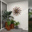 Décoration murale en métal Sun Home avec finition cuivre vieilli