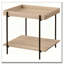 Table de bout en bois d'ingénierie brun clair Miller