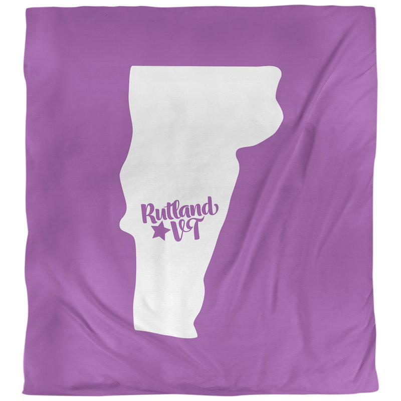 Housse de couette réversible simple rutland vermont, Housse de couette simple TG, Violet, Microfibre