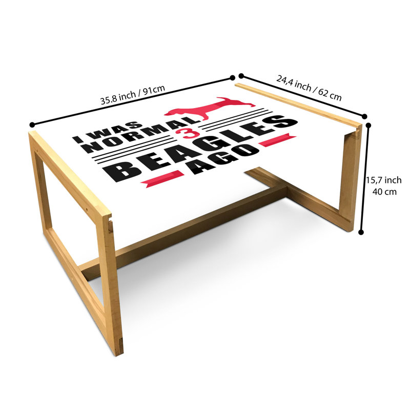 Ineslta Trestle Coffee Table, 40cm H x 91cm W x 62cm D