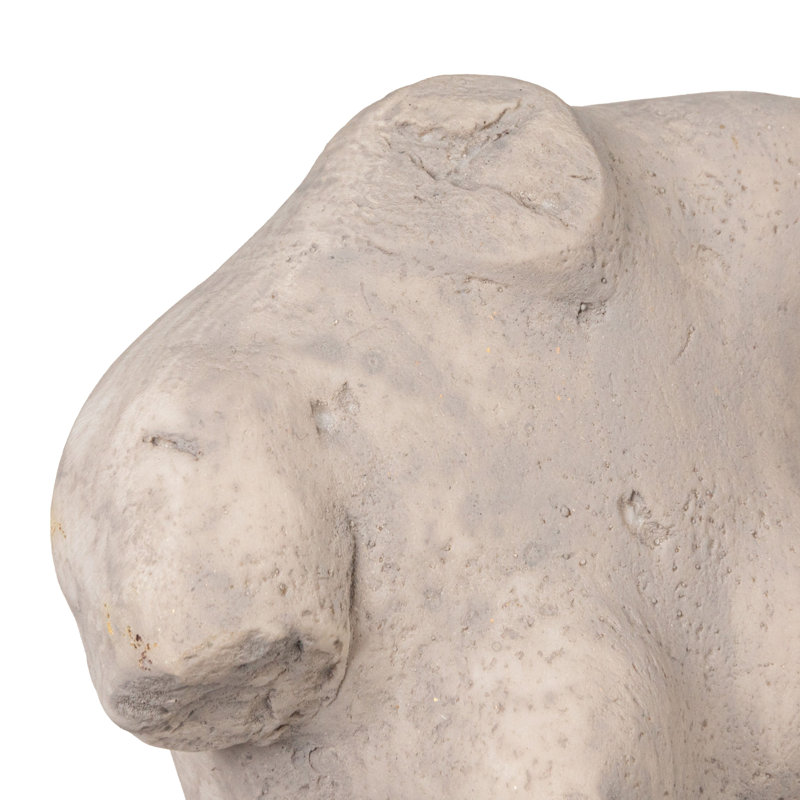 Sculptural Resin Female Figure on Stand, Gray
