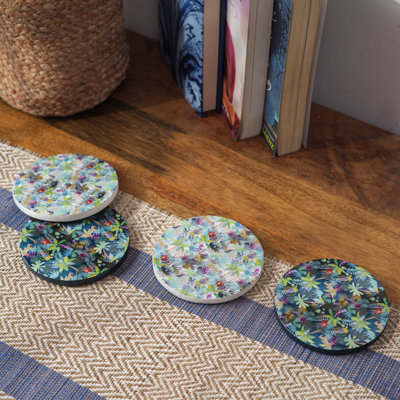 Ensemble de 4 sous-verres Jungle Bloom