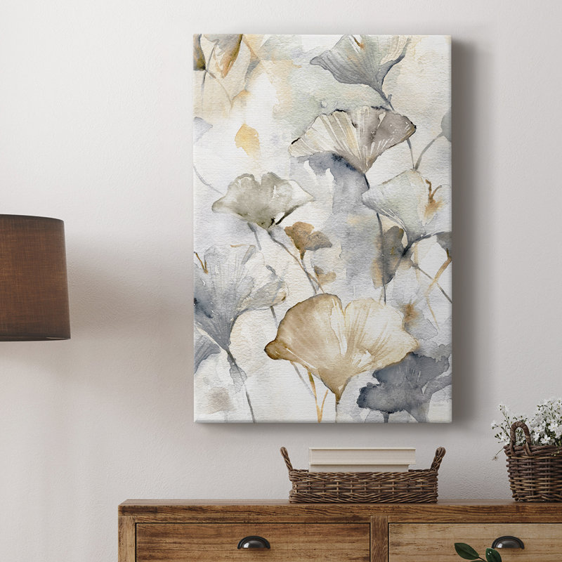 Gracieusement Ginkgo II - Cavas enveloppés de galerie, H 18 po x l 12 po