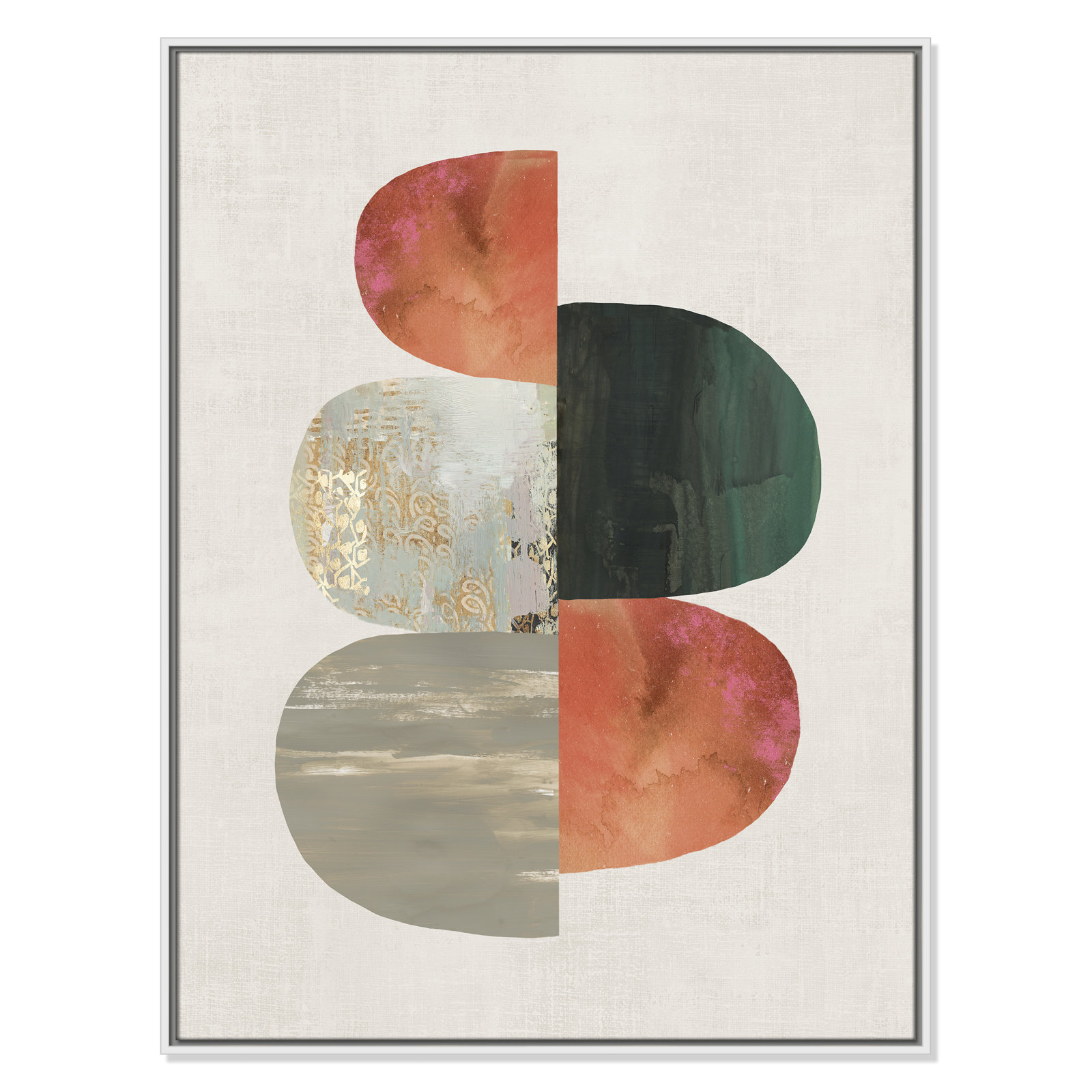 Evolving Energy II by Tom Reeves - Print, 41.5" H x 31.5" W, Framed Canvas, White