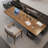 Brown Rectangular Solid Wood Desks-108339643