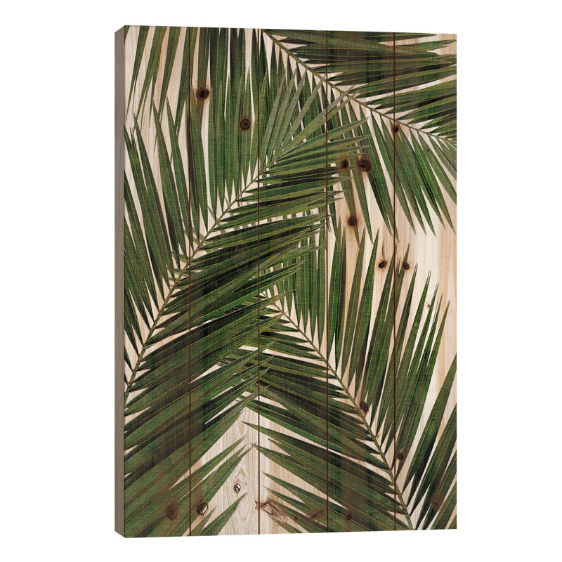 «Palm Leaf III» par Orara Studio, impression sur bois sans cadre, L 18 po x H 26 po