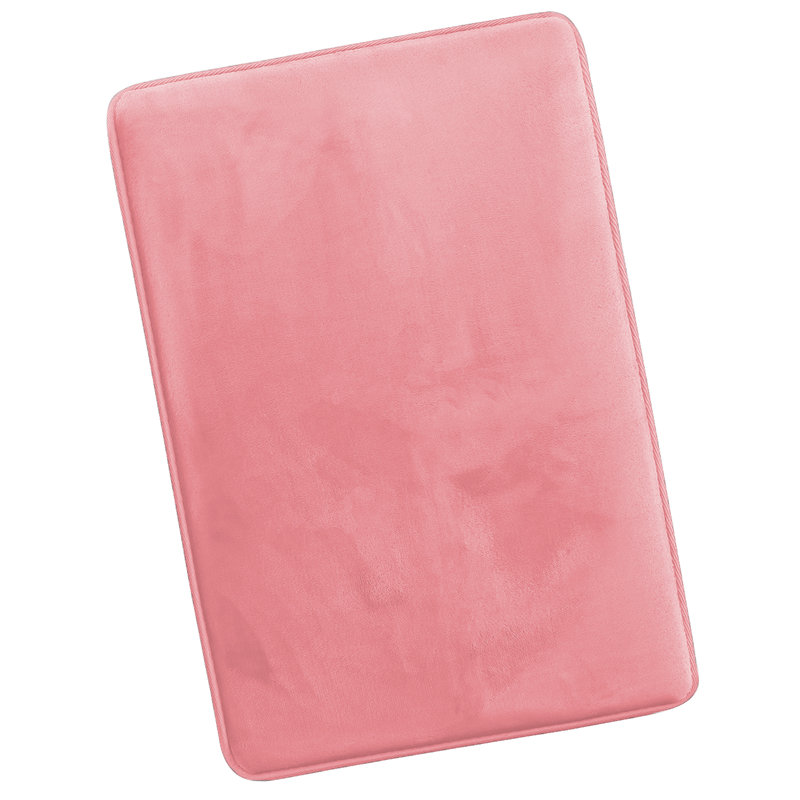 Ultra Soft and Absorbent Memory Foam Bath Rug Set with Non-Slip Backing, Large: 32" L x 20" W, Coral/Pink