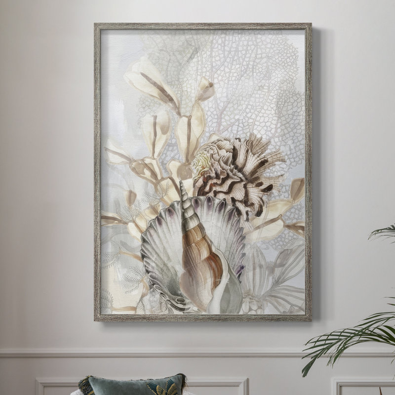 «Ocean Whisper I», reproduction encadrée - bois massif, H 11 po x l 9 po