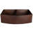 33" Hammered Copper Kitchen Rounded Apron 50/50 Double Basin Sink with Matching Drain and Accessories