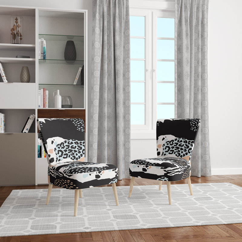 Motif abstrait animal - Chaise d'appoint rembourrée Cabin & Lodge