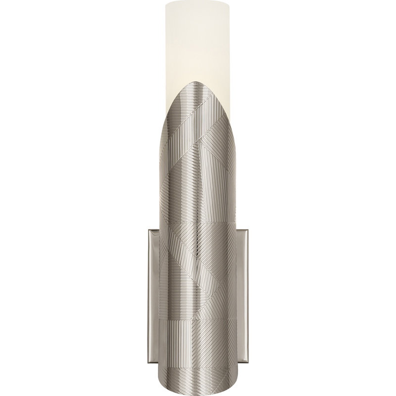 Applique murale à bras 1 lumière Brut, Nickel poli
