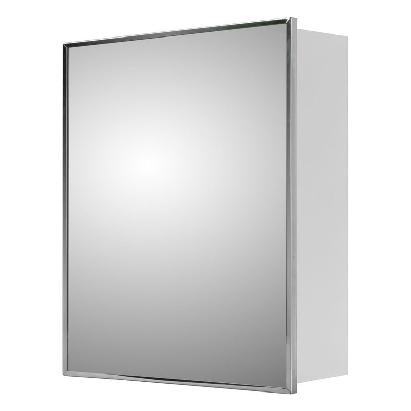 Scottville Residential Medicine Cabinet, Surface Mounted, Stainless Steel Framed, 26" H x 20" W x 4.25" D