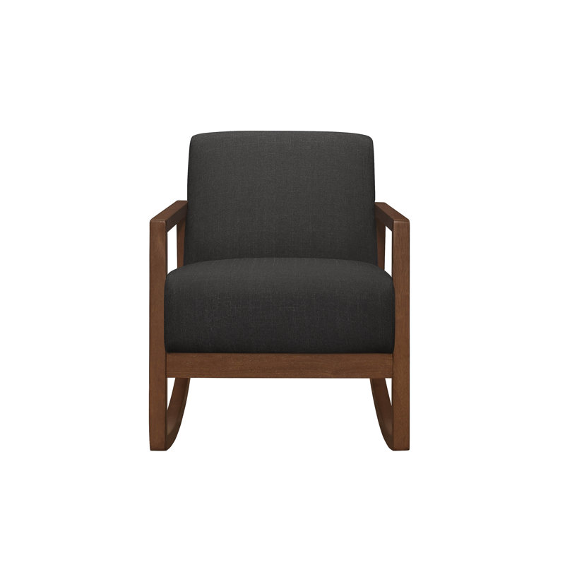 Upholstered Accent Chair, Dark Gray Performance Fabric