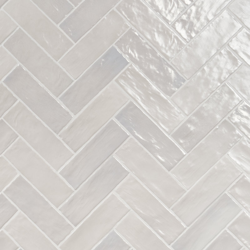 Carreau de mur de métro en céramique Southampton (5,38 pieds carrés / caisse), Blanc