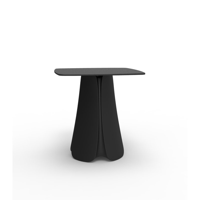 Pezzettina Plastic Side Table, 27.5" W x 27.5" L x 28.75" H, Black